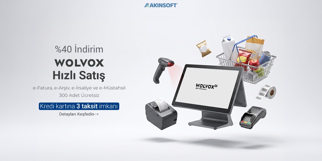 Wolvox Hızlı Satış %40 İndirim — AKINSOFT resmî kampanya görseli