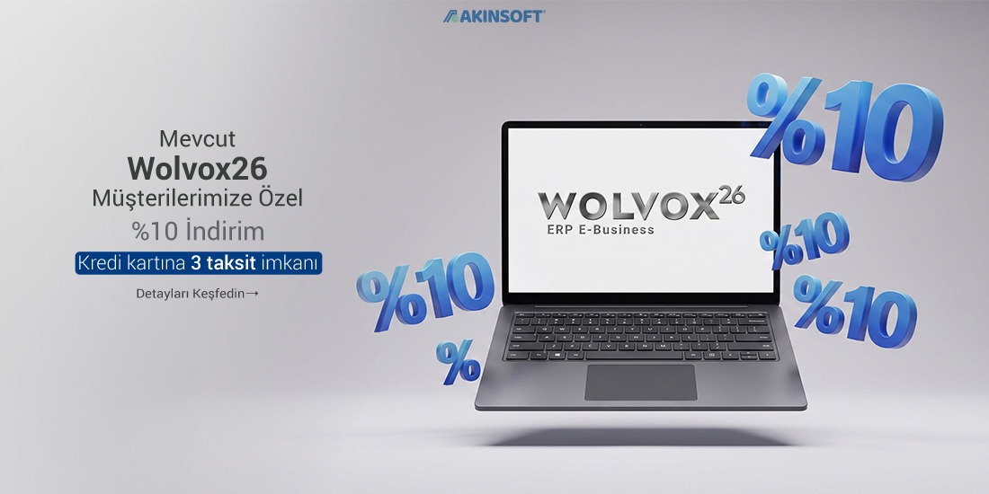 WOL26 Müşterilerimize Özel %10 — AKINSOFT resmî kampanya görseli